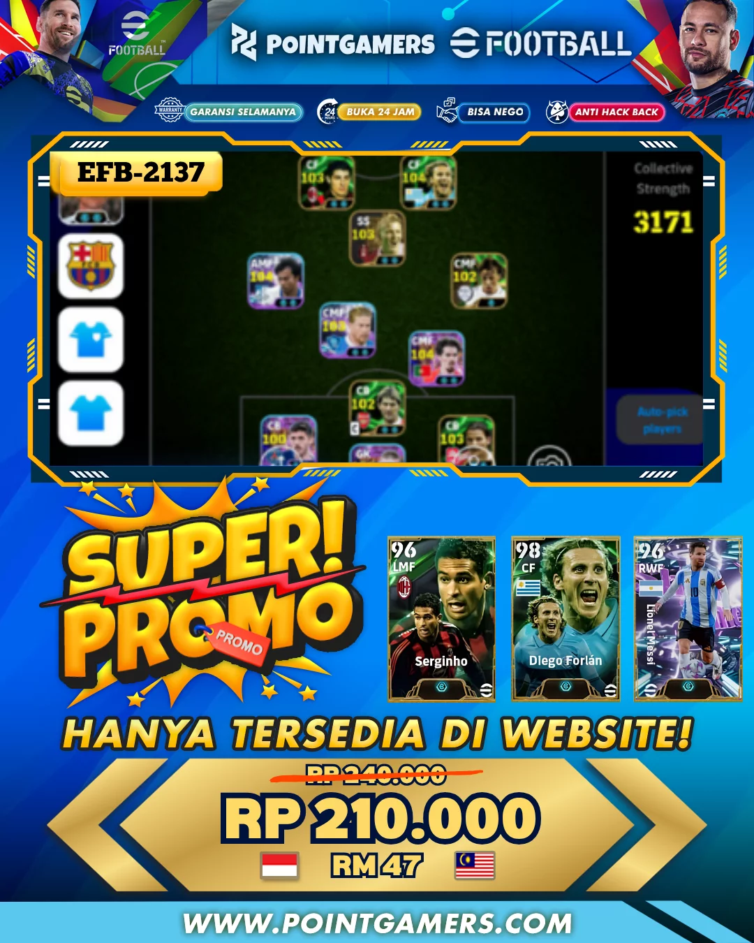 EFB-2137 - PROMO DIEGO FORLAN 98