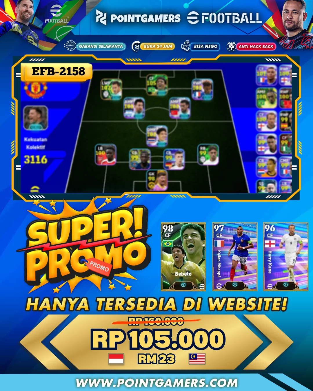 EFB-2158 - PROMO BEBETO 98