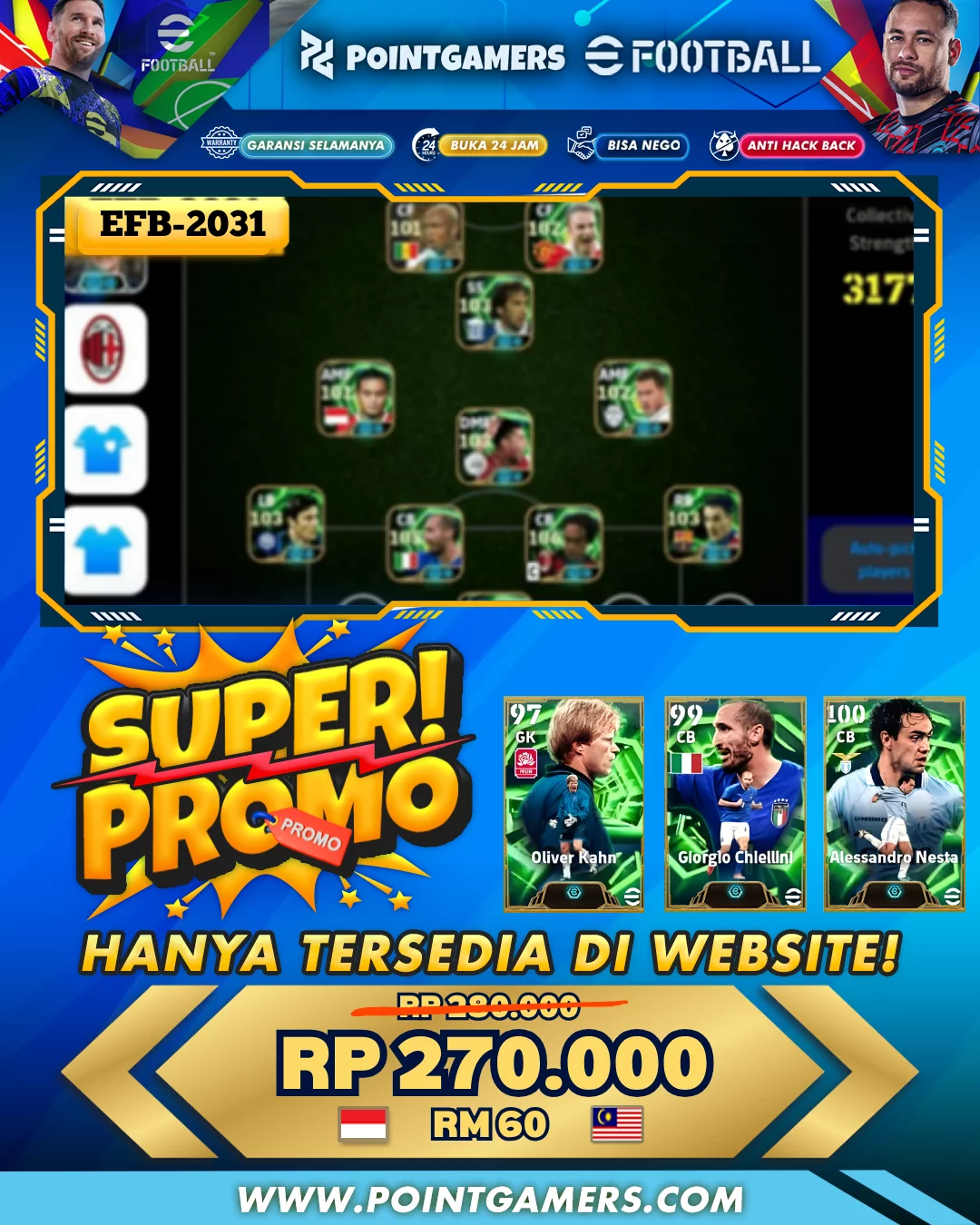 EFB-2031 - PROMO ALESSANDRO NESTA 100