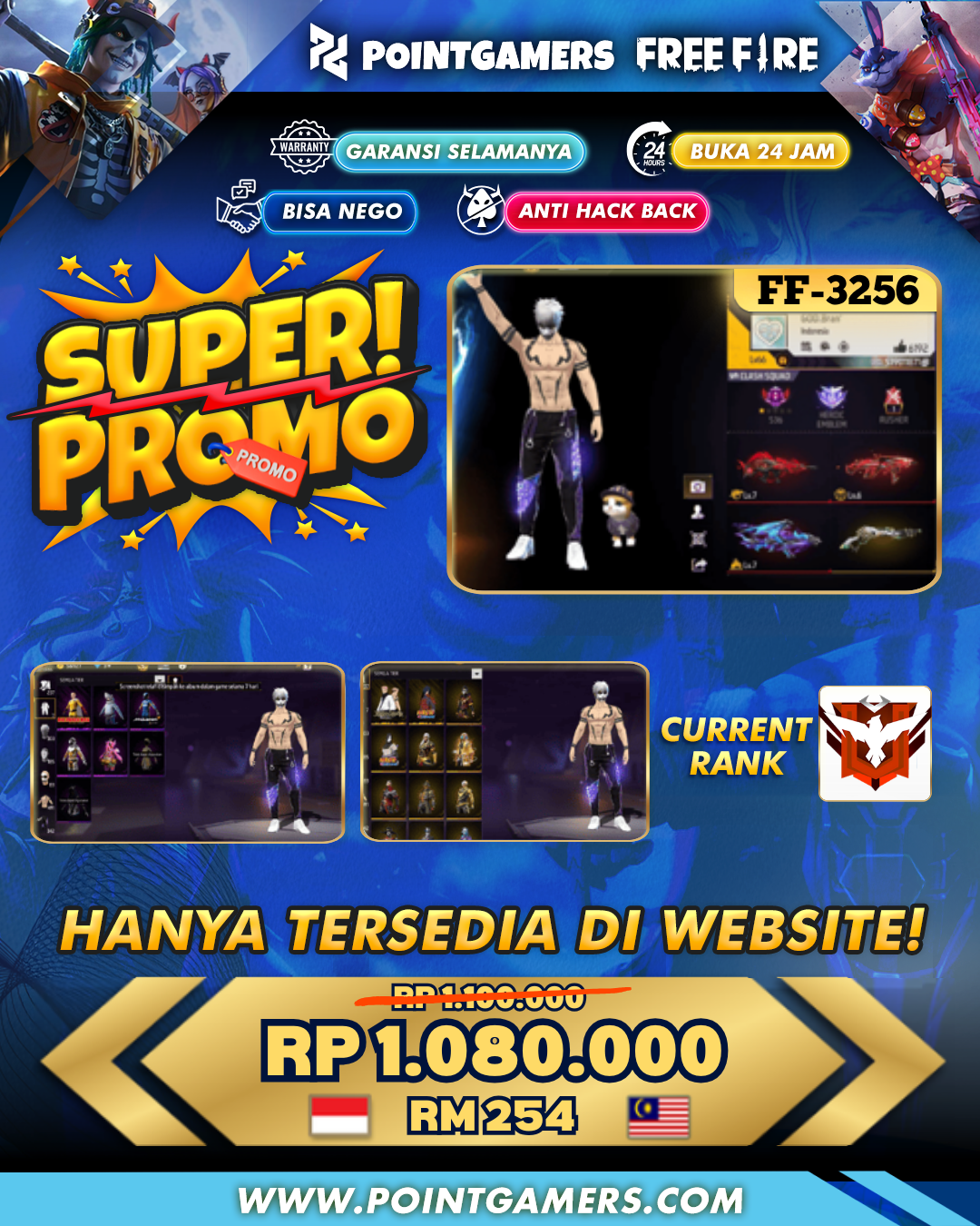 FF-3256 - PROMO EVO 3 MAX 2, SG 2 PAROT DAN LUMUT