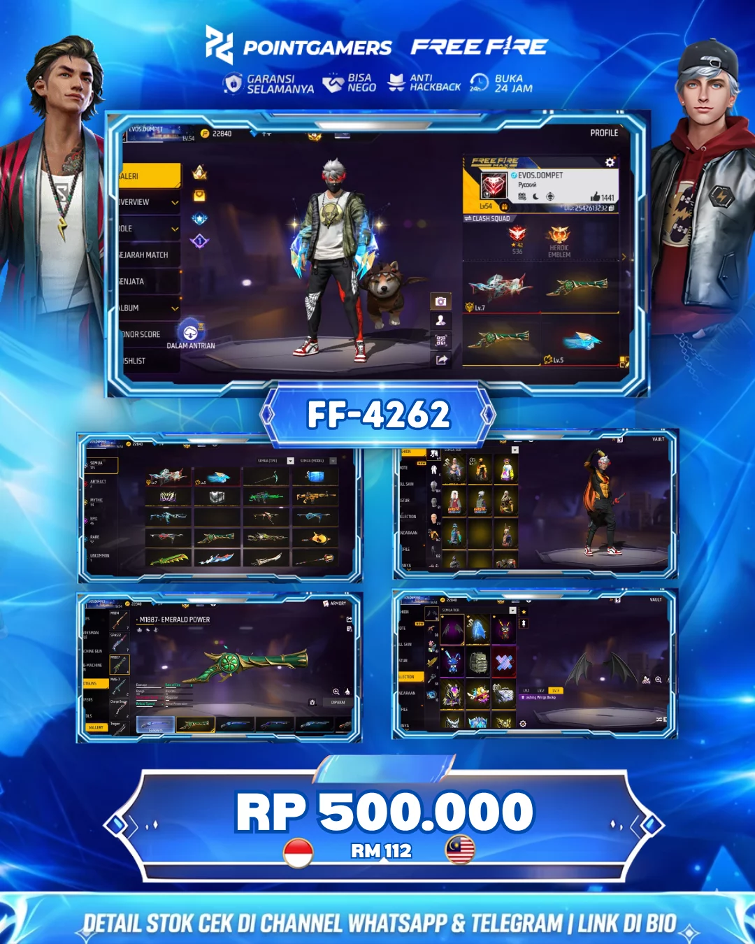 FF-4262 - ADA 2 MAX 2 TINJU & FAMAS, SG2 : TROMPET, BUNNY, MAMBA, PELURU SUCI