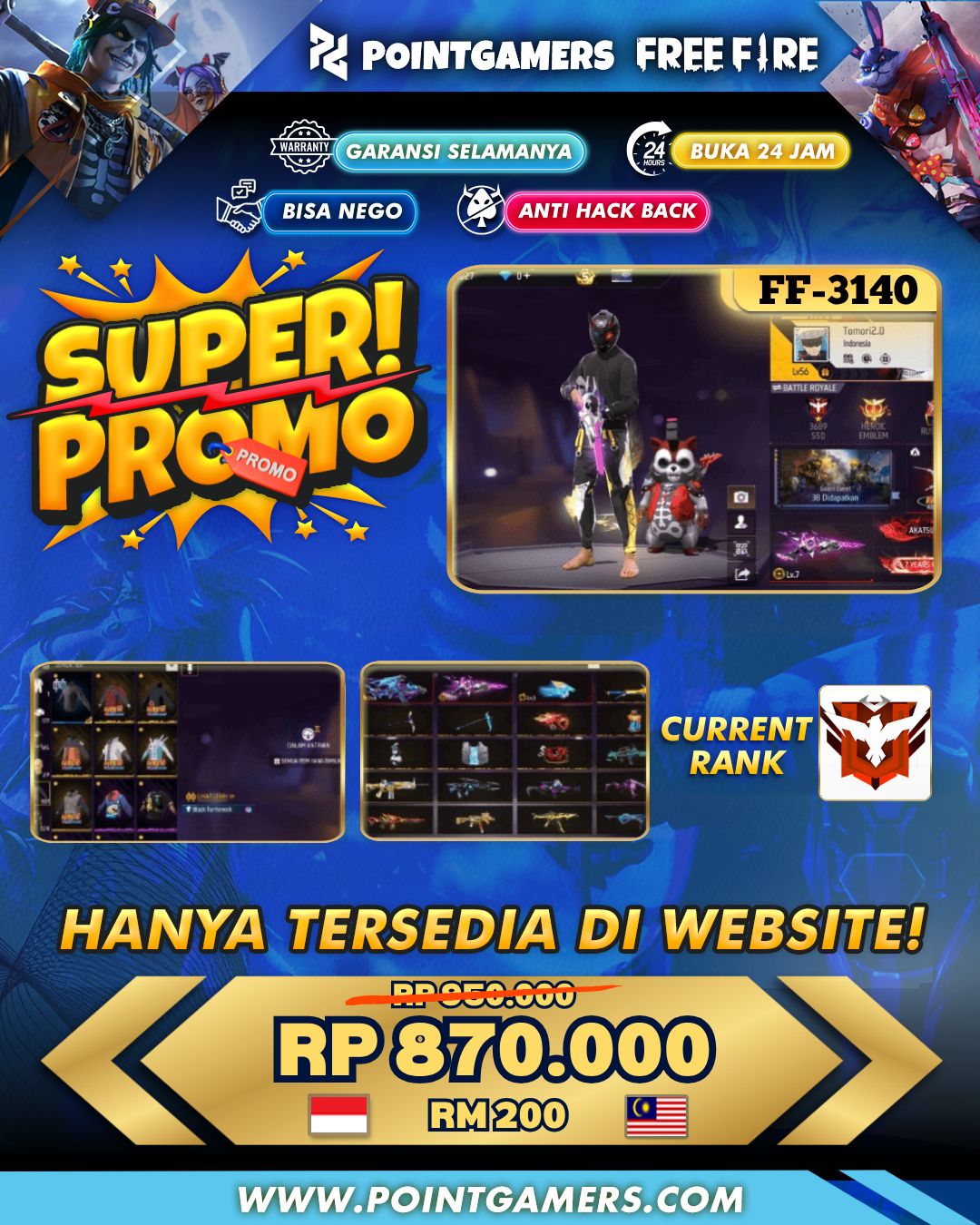 FF-3140 - PROMO 3 EVO MAX 2 TW, 3 SG2 EVO 2RASA