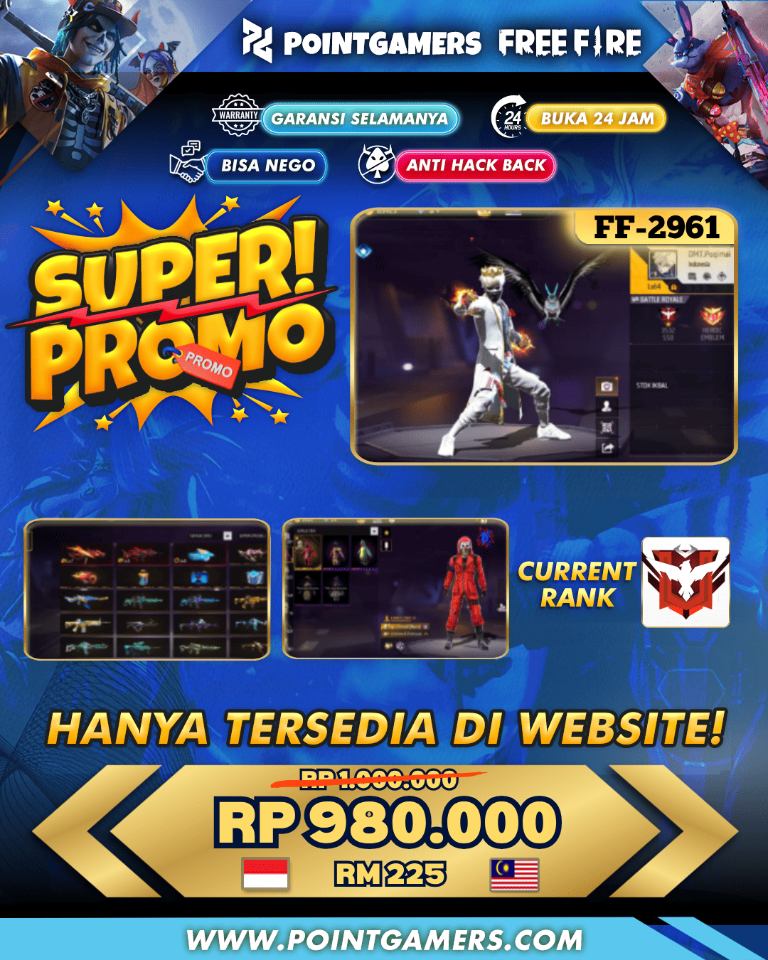 FF-2961 - PROMO MAX 2, SG 2 RAPER,AQUA, MAMBA