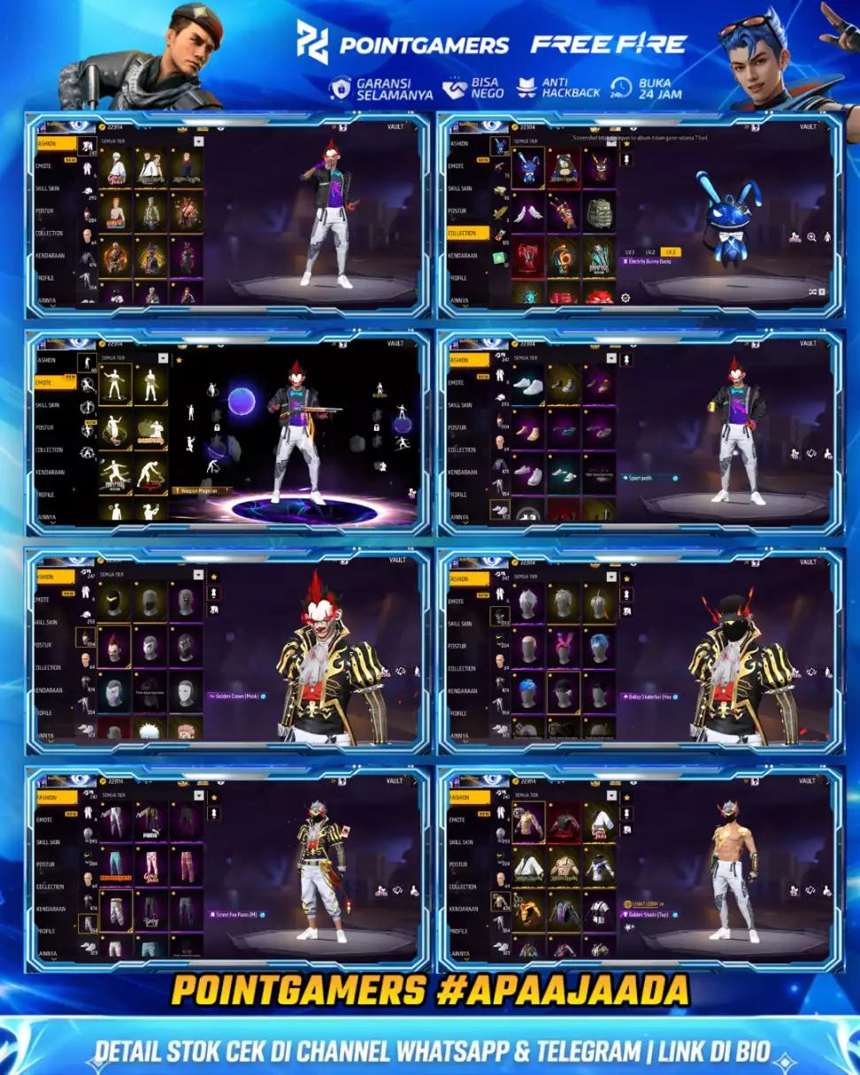 EVO 6, MAX 2 TW 4, SG 2 : RAPER,LUMUT, EVO,MAMBA 2