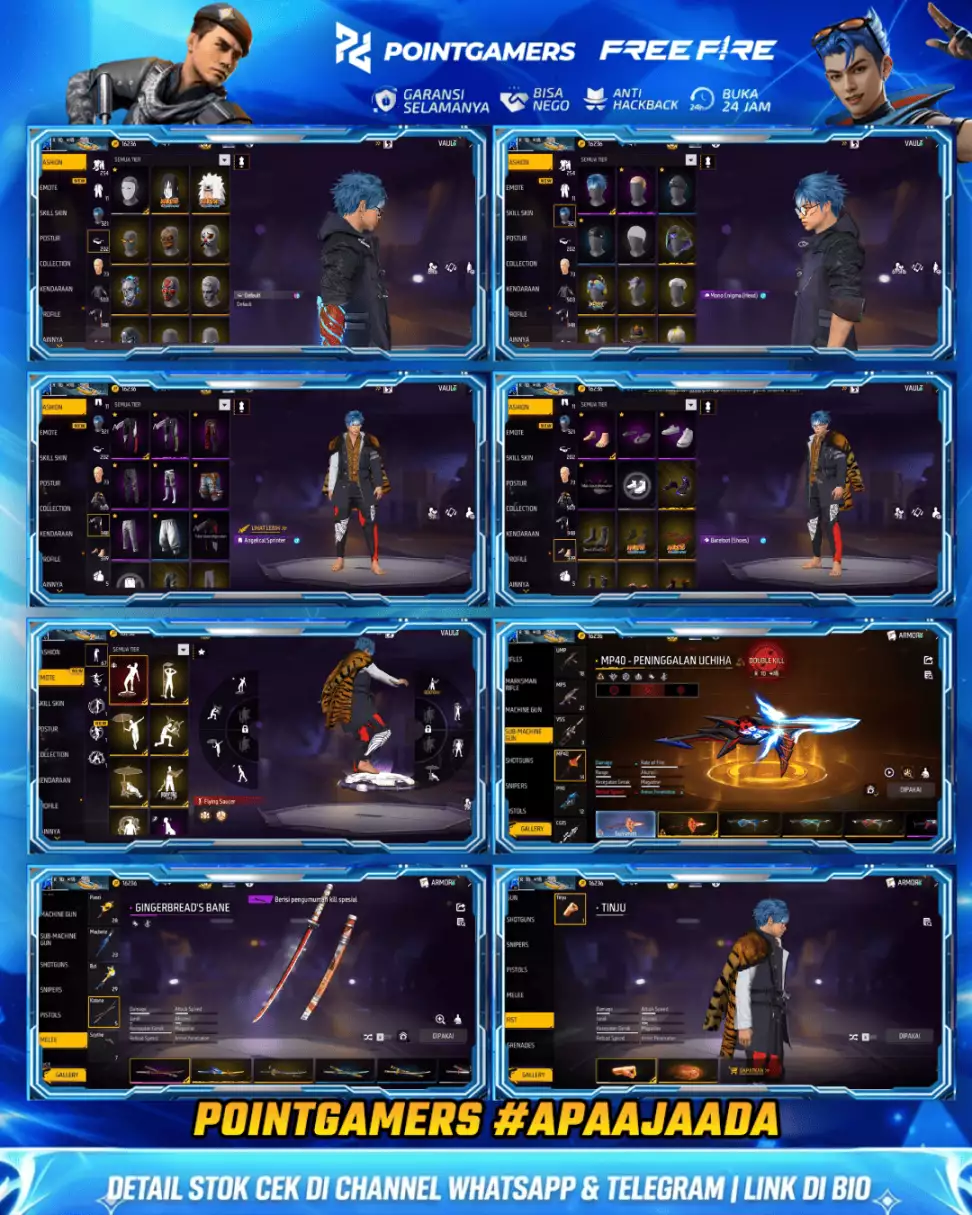 EVO : 1 MAX, SG2 : TROMPET, MAMBA, BUNNY, PELURU SUCI 2