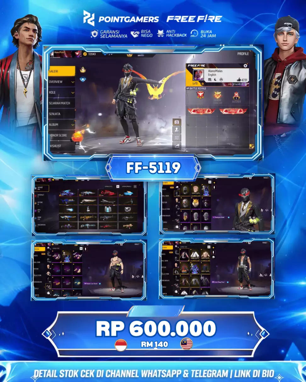 FF-5119 - EVO 4 MAX 1 TW 2, S SG 2 LUMUT GURUN MAMBA BUNNY