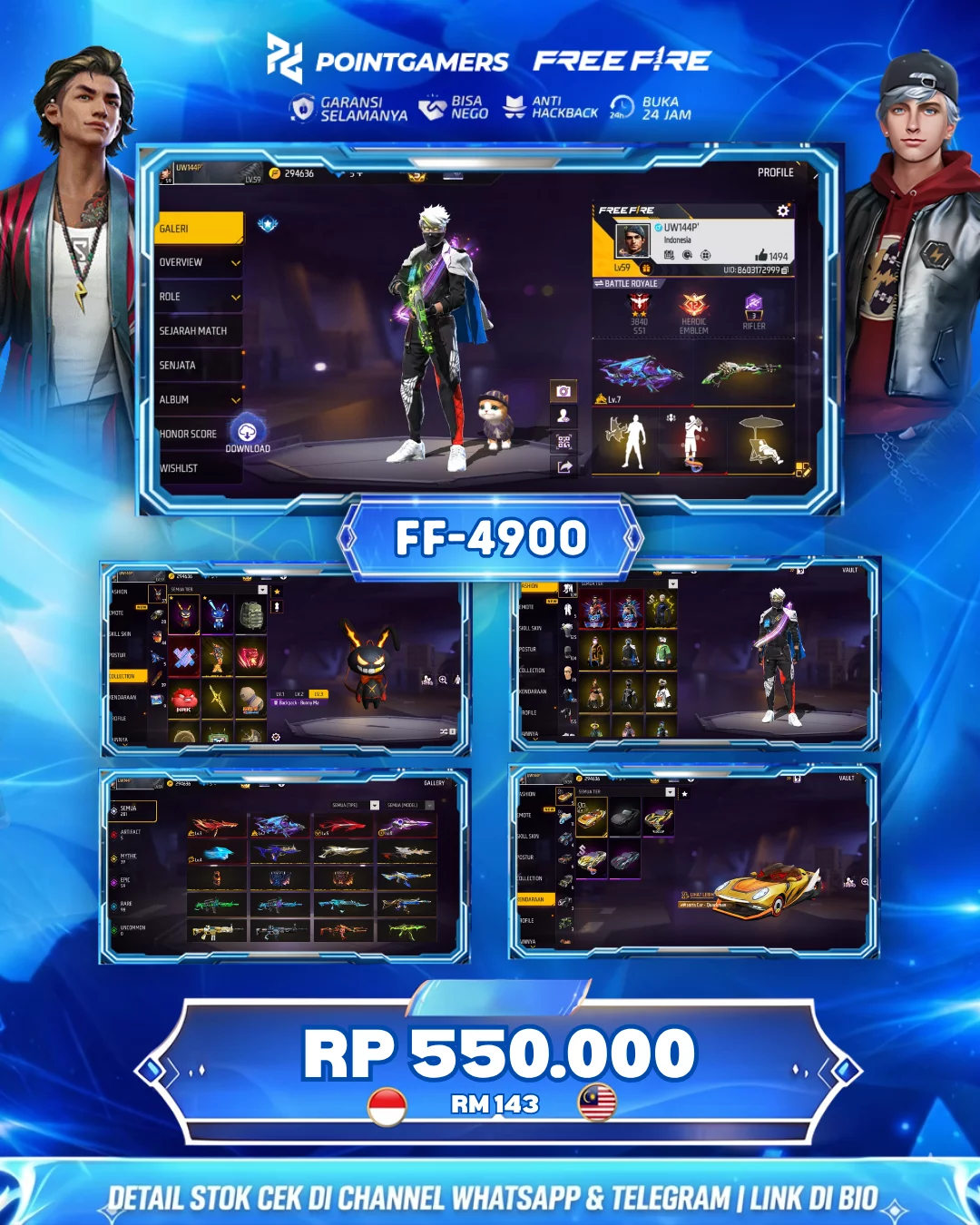 FF-4900 - EVO 5 MAX 1 OTW 2, SG 2 STERLING, LUMUT, TEROMPET, GURUN