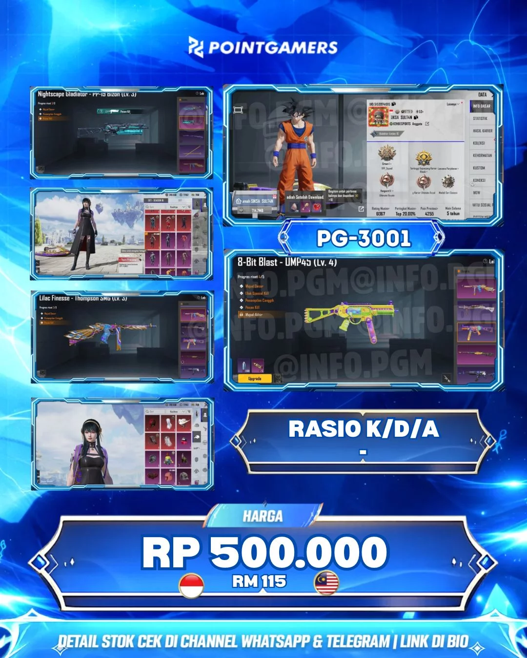 PG-3001 - UMP45 - 8-BIT BLAST LEVEL 4, THOMPSON SMG - LILAC FINESSE LEVEL 3