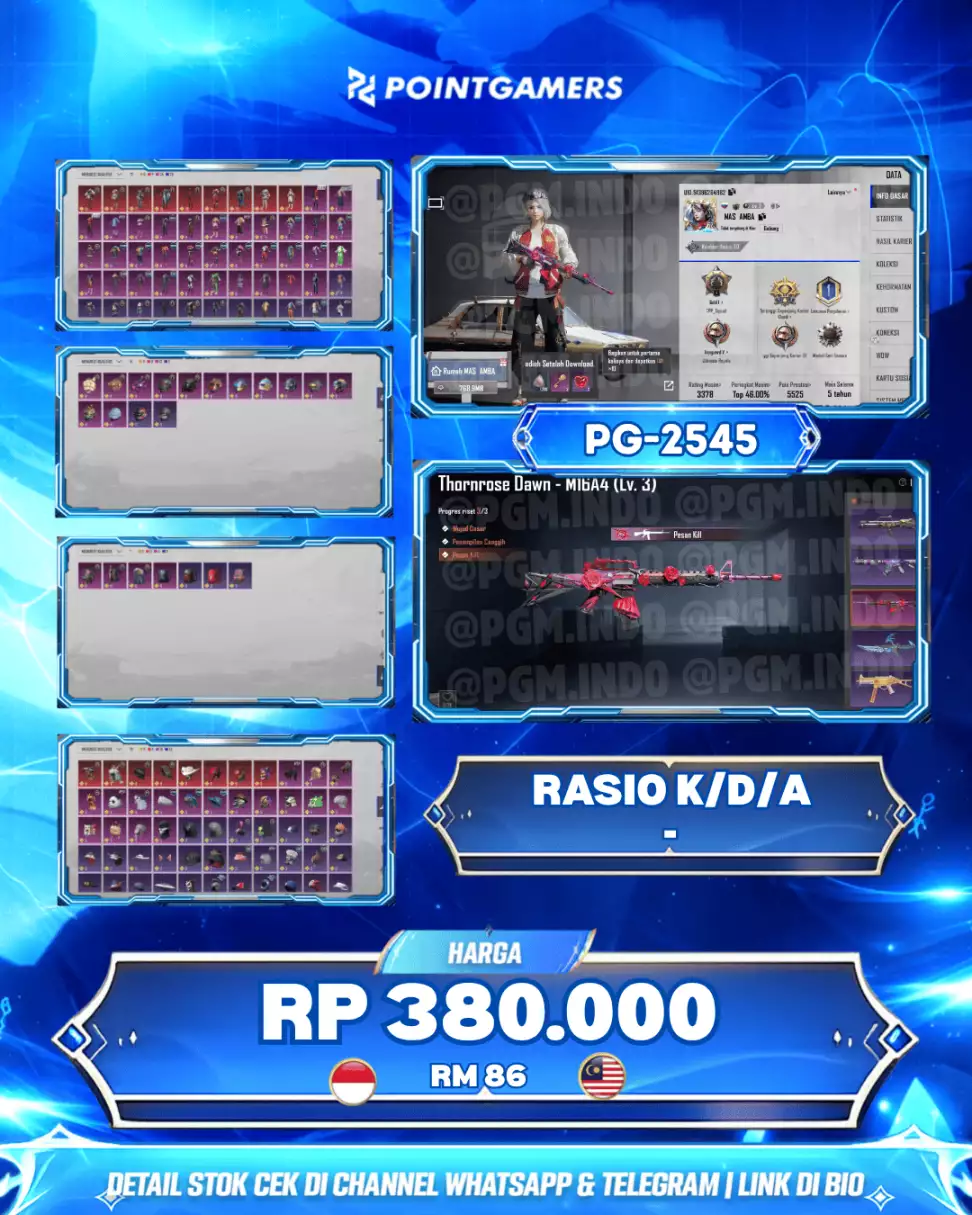 PG-2545 - UMP-45 - 8 BIT BLAST LEVEL 2, M16A4 - THORNROSE DAWN LEVEL 3