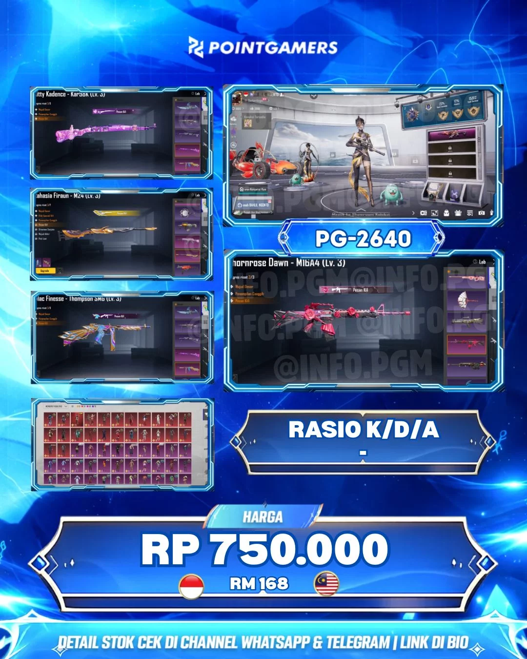 PG-2640 - M16A4 THORN ROSE DAWN LV 3, KAR 98K KITTY KADRNCE LV 3