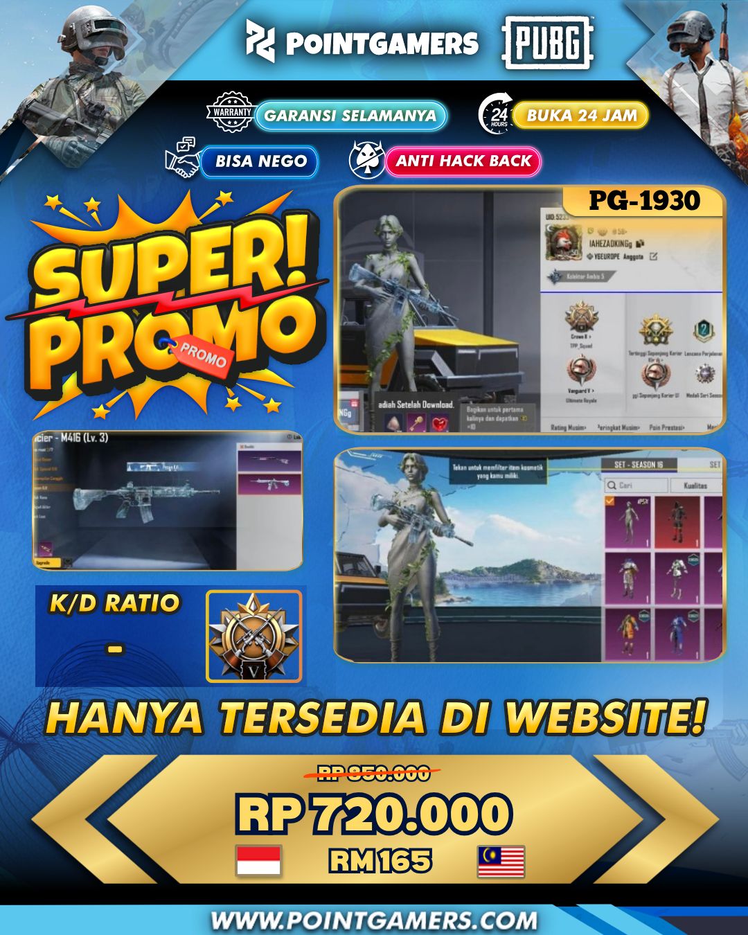 PG-1930 - PROMO M4 GLACIER LV 3, S1897 SPLENDID ASSAULT LV 1