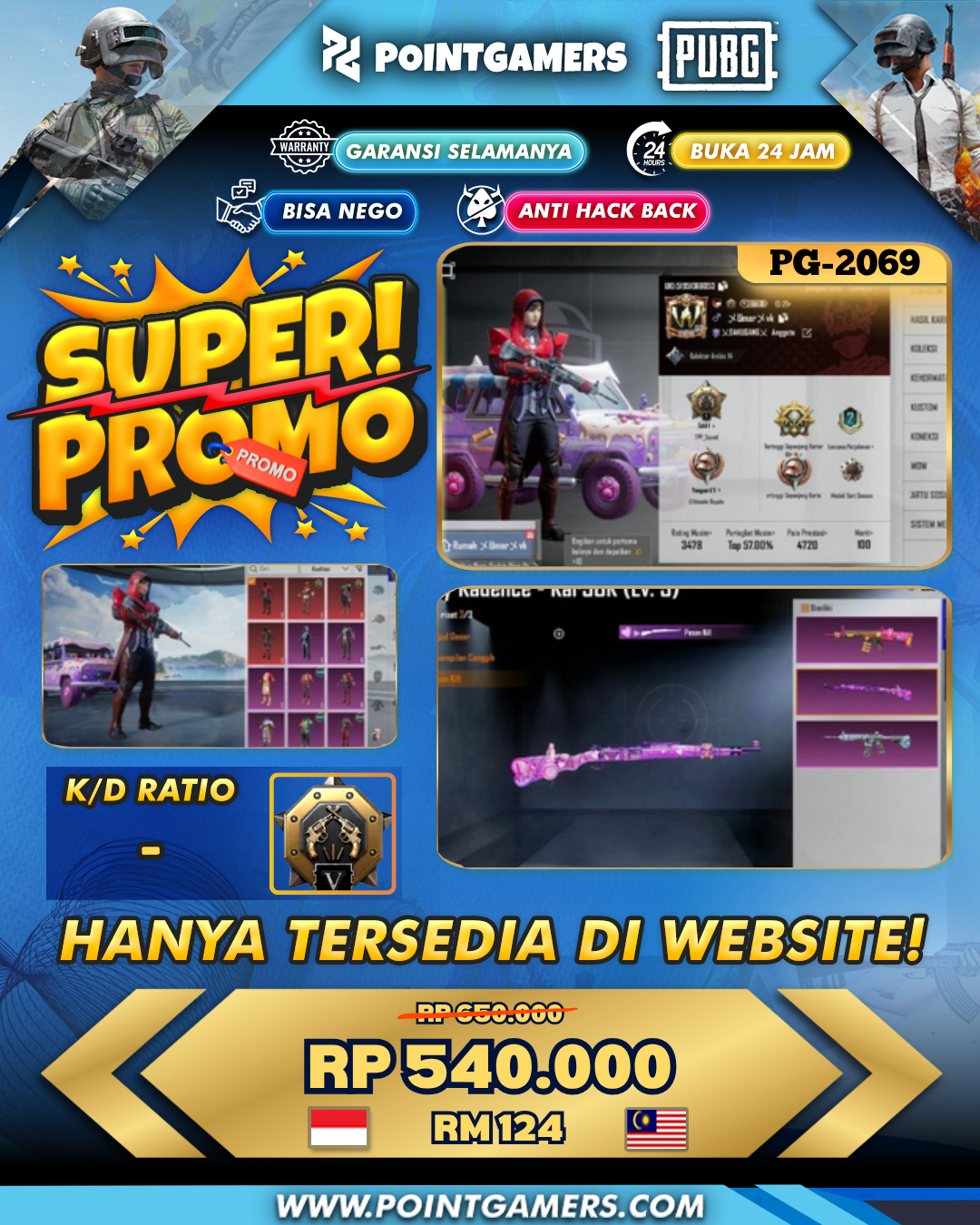 PG-2069 - PROMO M4 GLACIER LV 2, KAR KITTY KADANCE LV 3