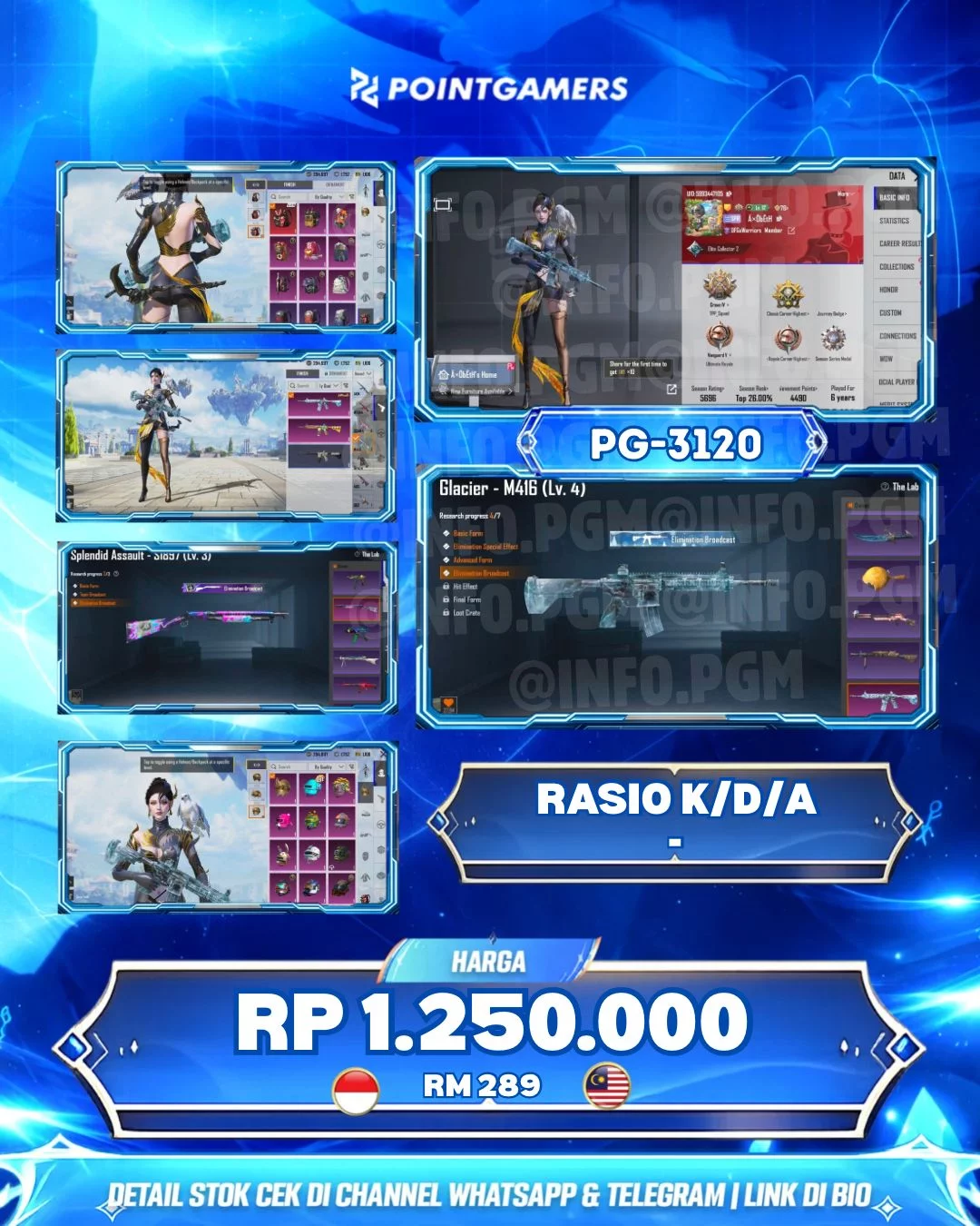 PG-3120 - M4 GLACIER LV 4 - 9 MATERIAL KECIL LAGI UP GLACIER LV 5