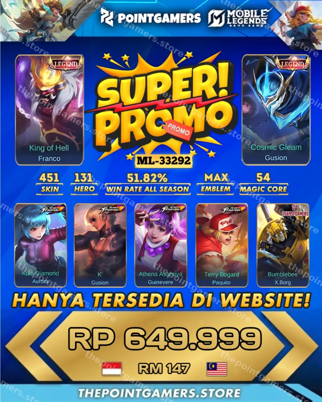 PROMO FRANCO LEGEND, GUSION LEGEND 1