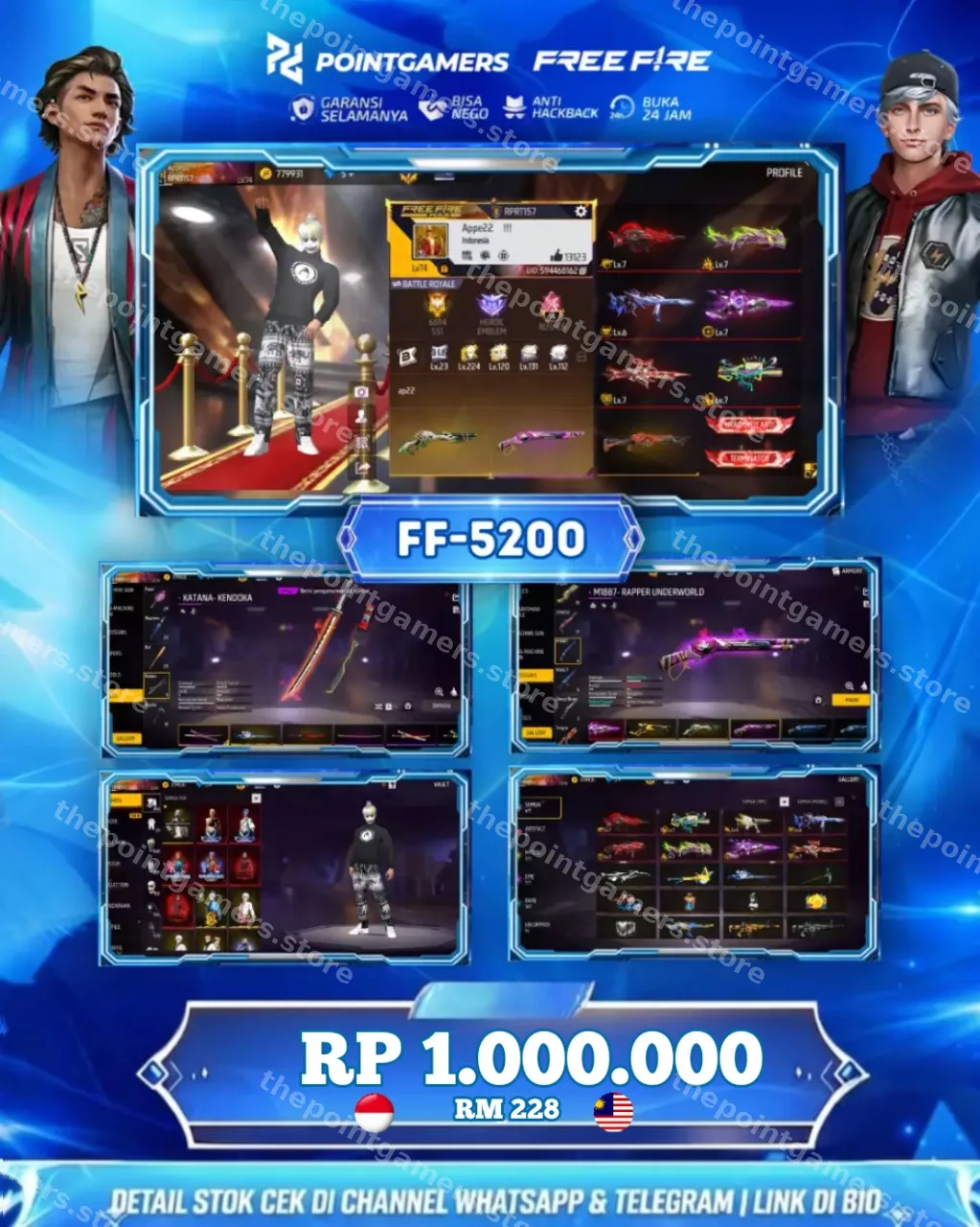 FF-5200 - EVO : ADA 8 , MAX 5 OTW 6, SG2 : 6 RASA,UNGU, EVO, LUMUT, GOLDEN, MAMBA, BUNNY