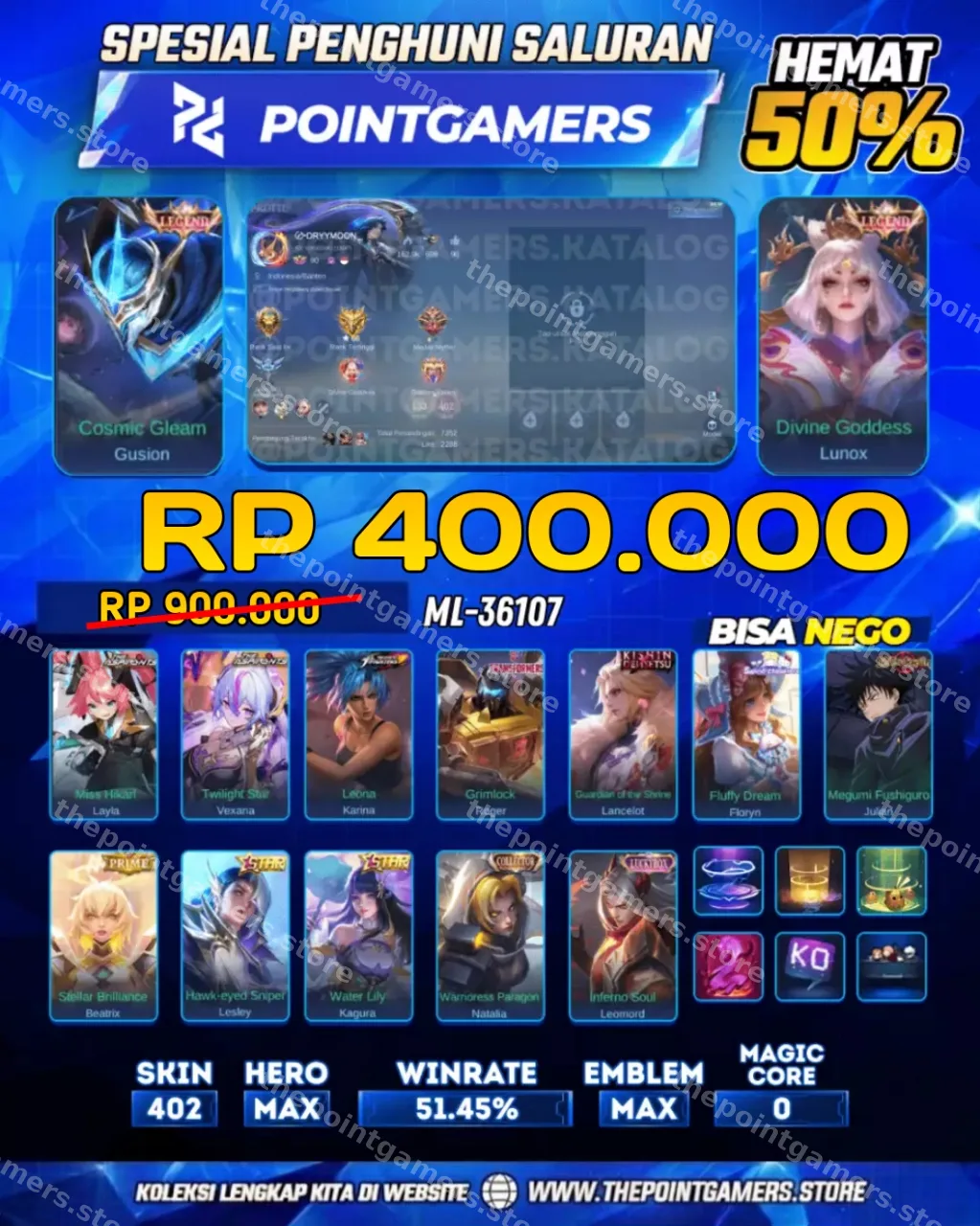 GUSION LEGEND, LUNOX LEGEND 1