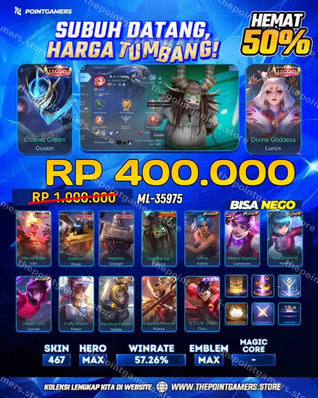 GUSION LEGEND, LUNOX LEGEND 1