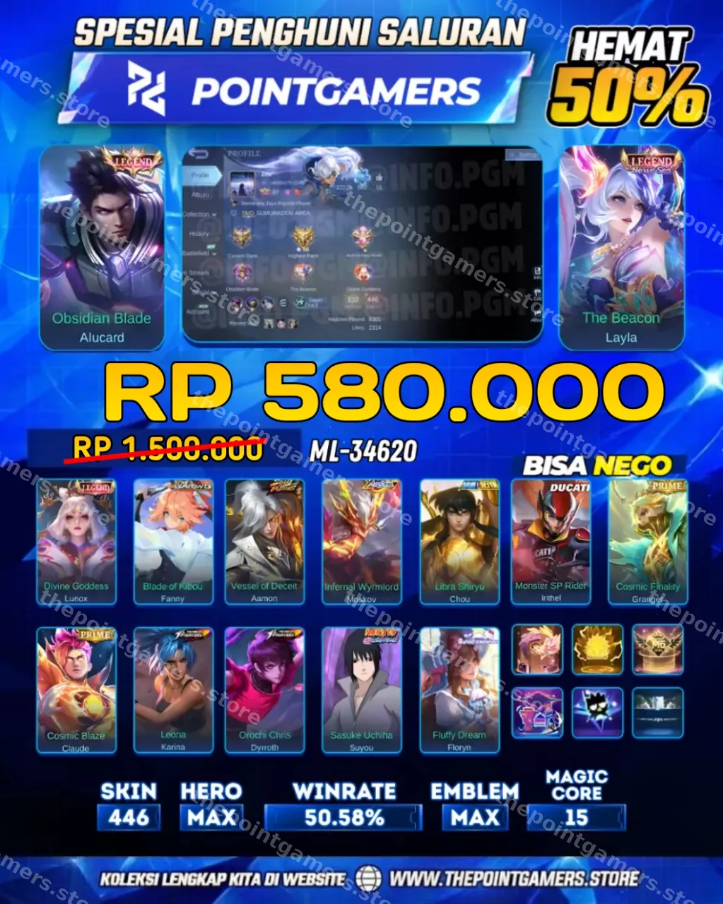 ALUCARD LEGEND, LAYLA LEGEND, LUNOX LEGEND 1