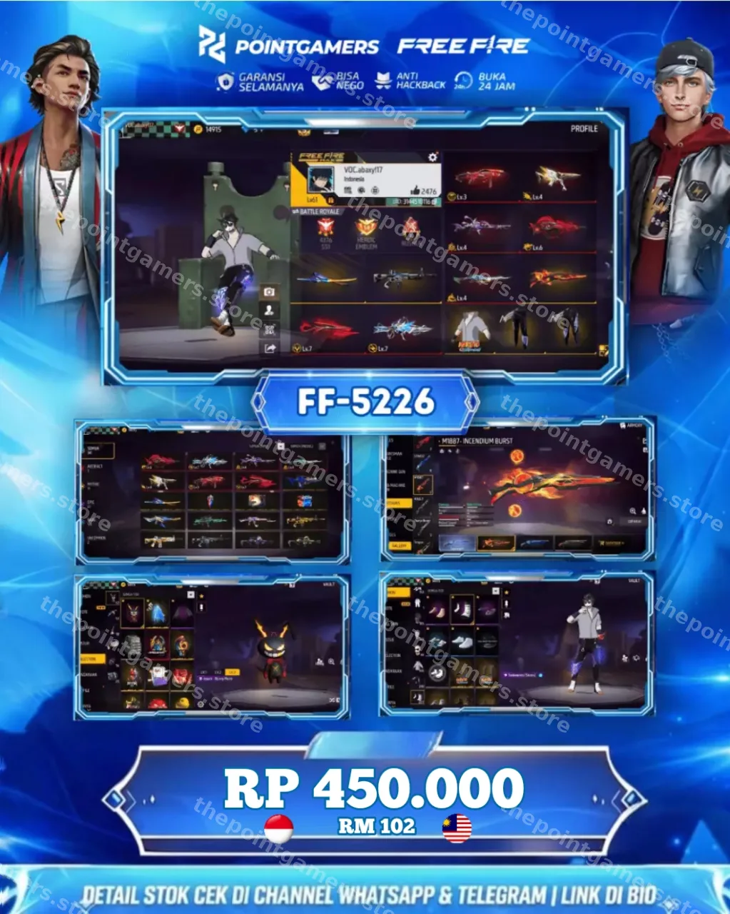 FF - 5226 - EVO 7 MAX 2 OTW 3, SG2 2 RASA METEOR MERAH MAMBA