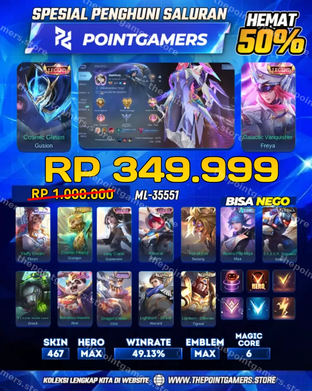 ML-35551 - GUSION LEGEND, FREYA LEGEND