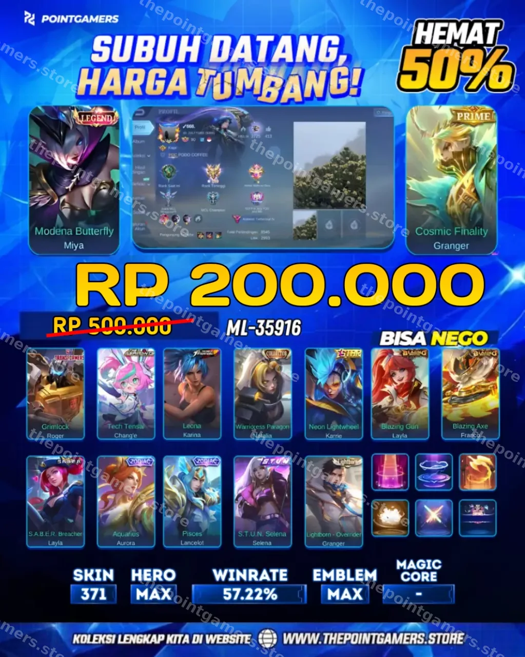 MIYA LEGEND, GRANGER PRIME 1