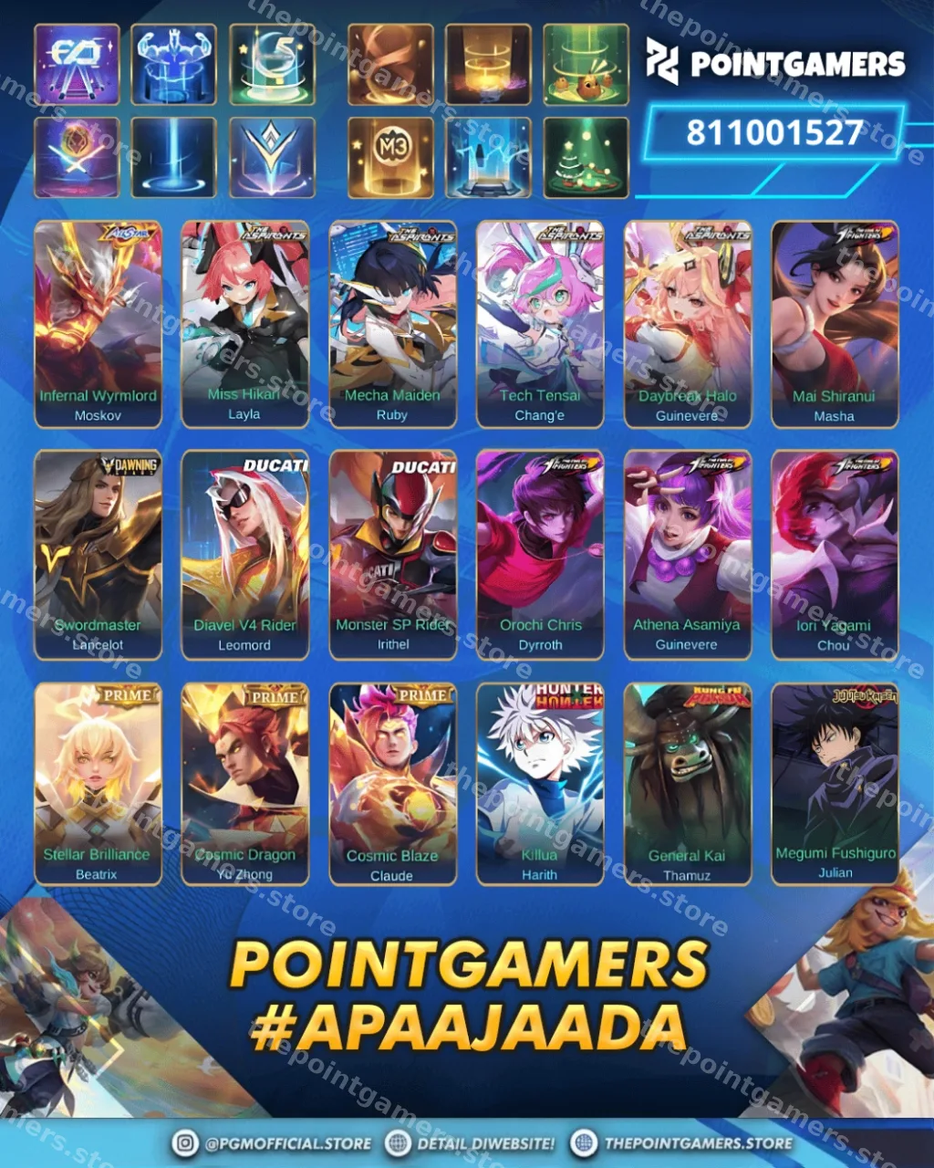 PROMO ALUCARD LEGEND, GUSION LEGEND 1