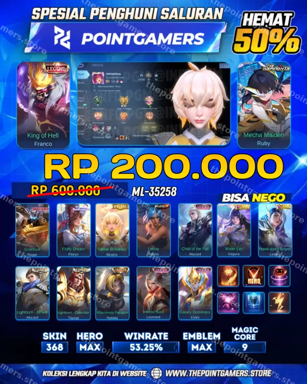 ML-35258 - FRANCO LEGEND, RUBY ASPIRANTS