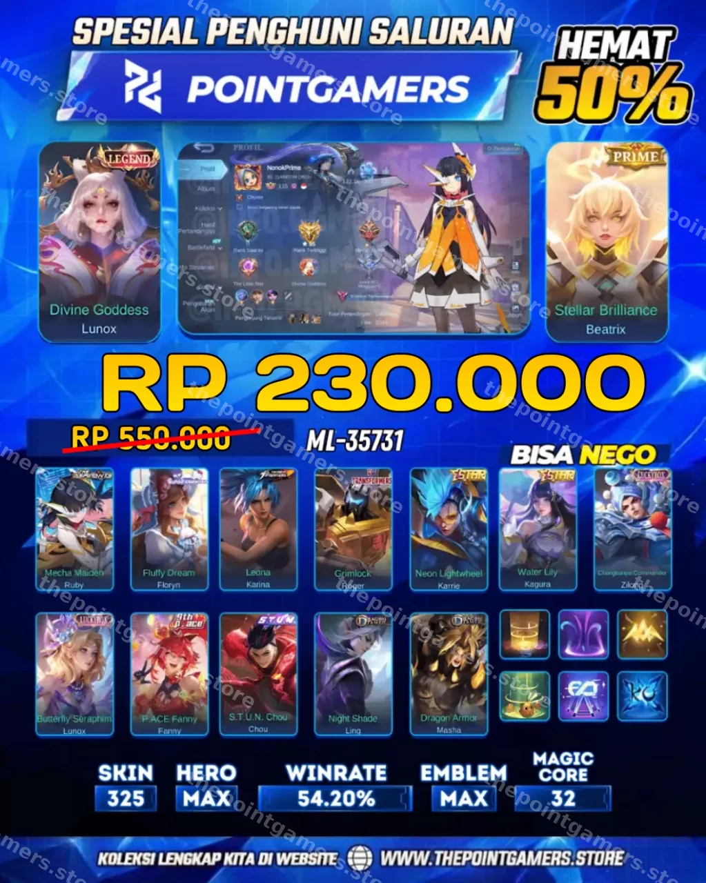 LUNOX LEGEND, BEATRIX PRIME 1