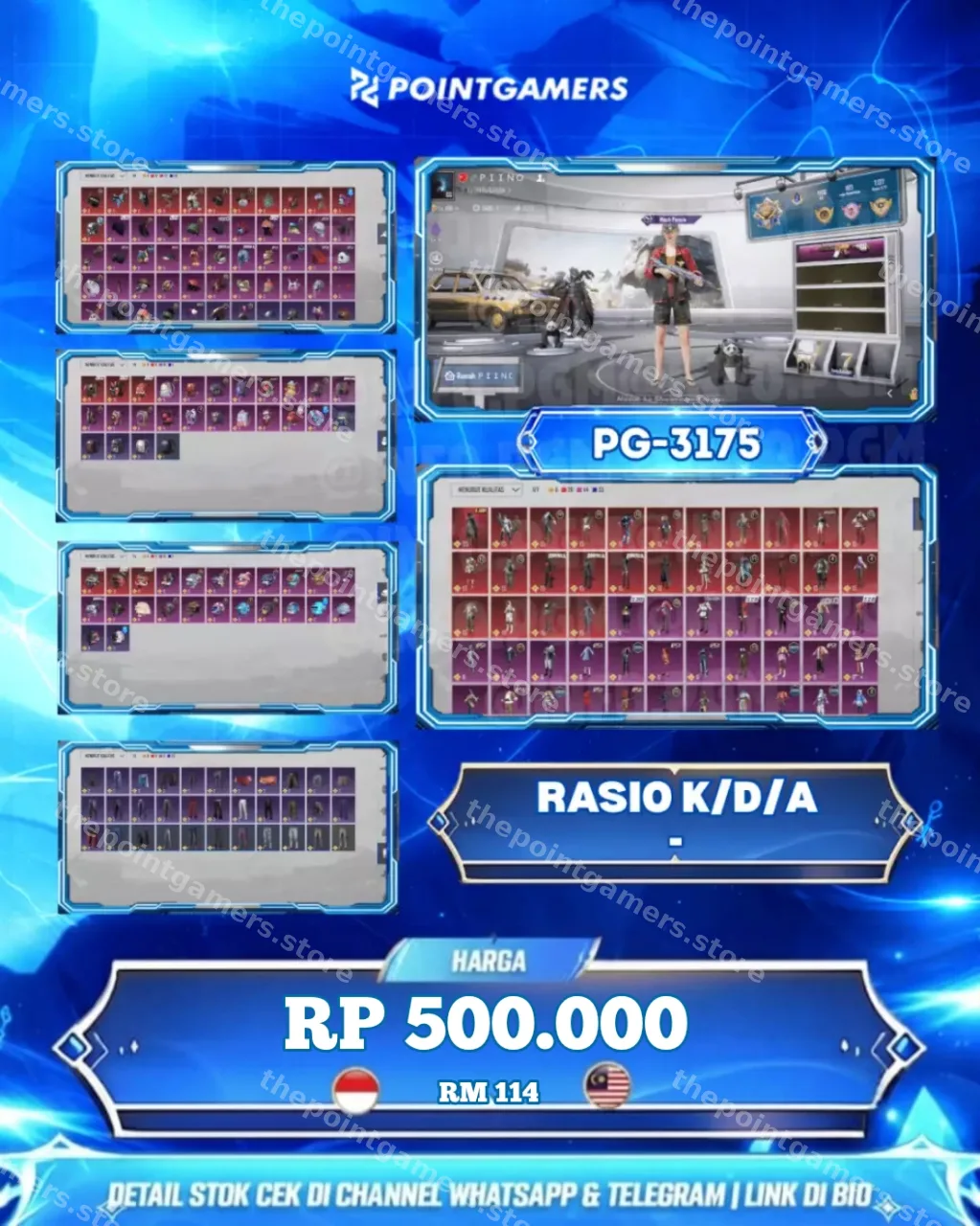 PG – 3175 - M416 - GLACIER LEVEL 5, X-SUIT BLOD RAVEN 🌟1