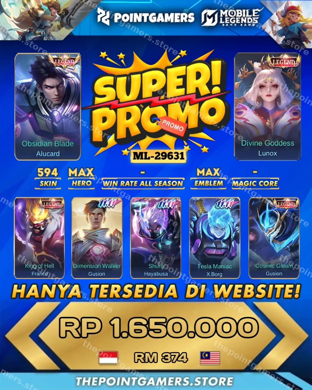 ML-29631 - PROMO FRANCO LEGEND, ALUCARD LEGEND