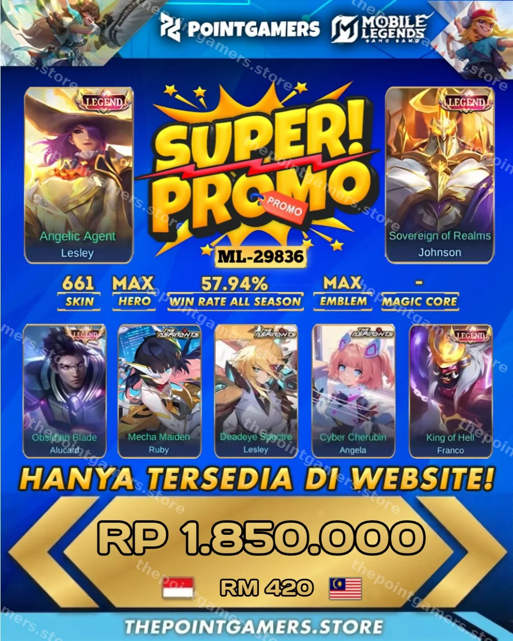 ML-29836 - ALUCARD LEGEND, FRANCO LEGEND, JOHNSON LEGEND, LESLEY LEGEND