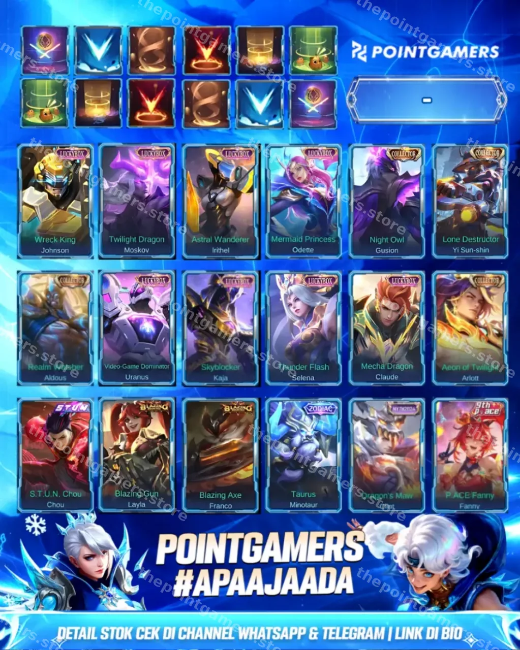 GUSION LEGEND, ALUCARD LEGEND 2